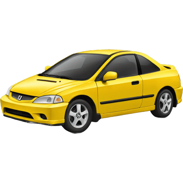 Yellow Honda civic 2000 emoji