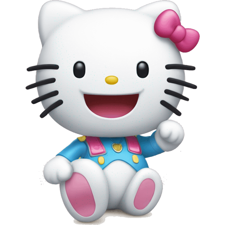 Excited hello kitty emoji