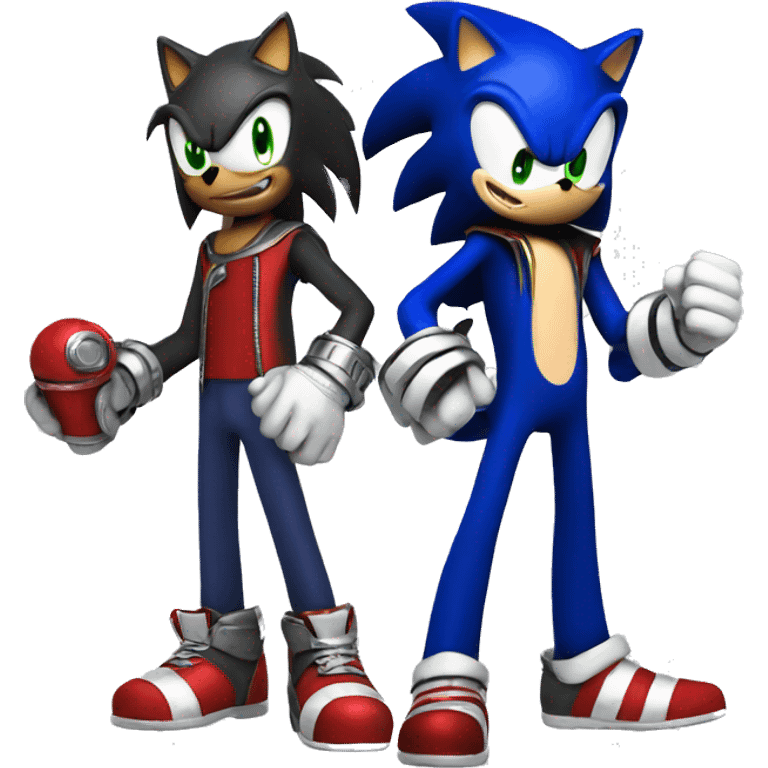 sonic and shadow emoji