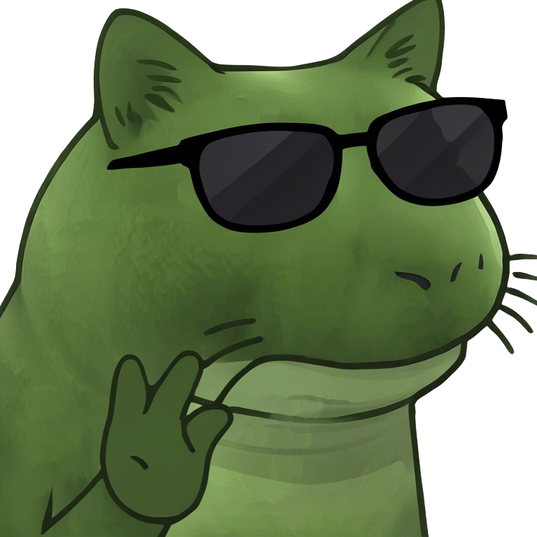 Cat with sunglasses emoji