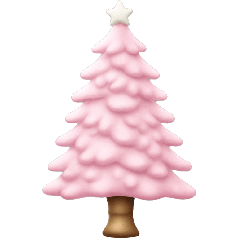 pastel pink christmas tree emoji