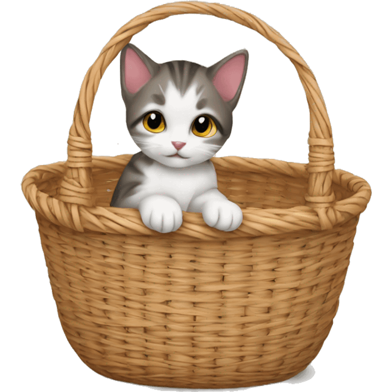 Kitten in a basket emoji