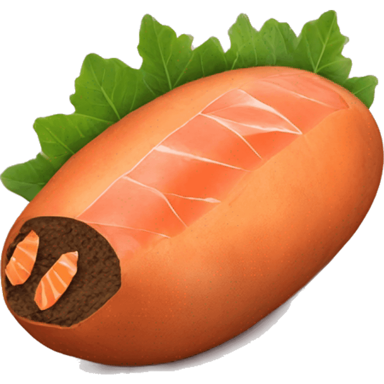 sweet potatoes with salmon emoji