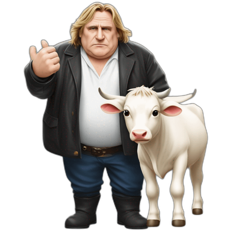 Depardieu avec une vache. Roh c’est bien  emoji