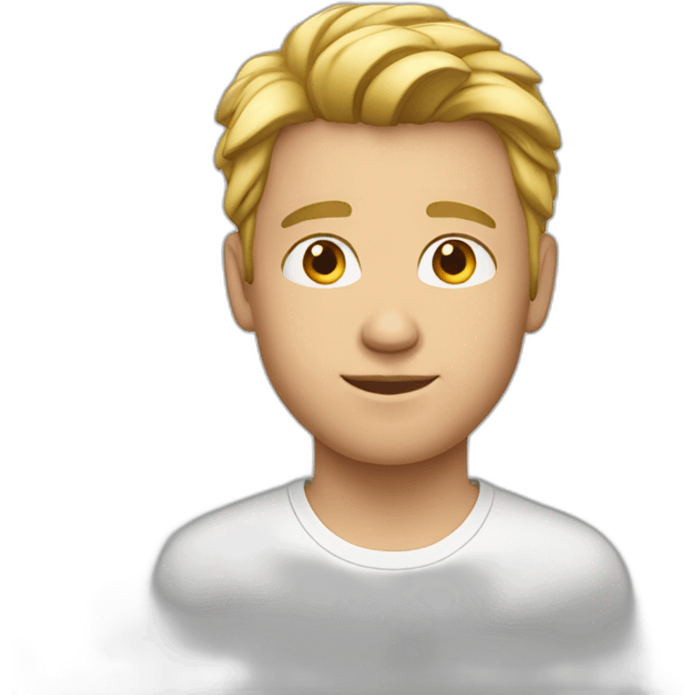 Young-white-man-with-middle-hairstyle emoji