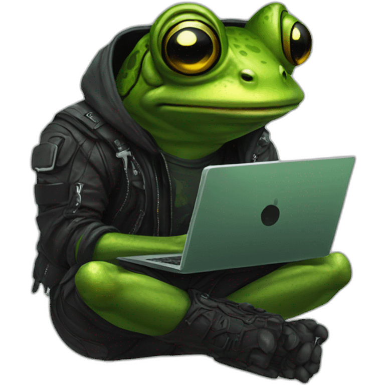 frog hacker cyberpunk emoji