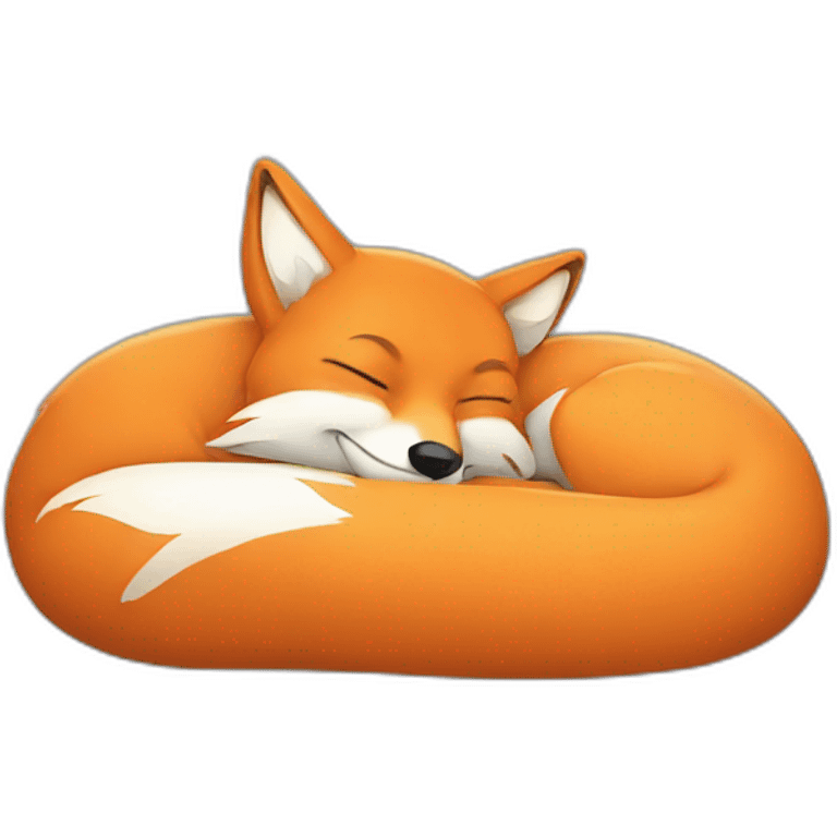 sleep fox rounded emoji