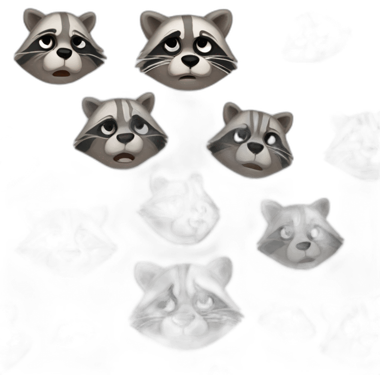 the raccoon is crying emoji