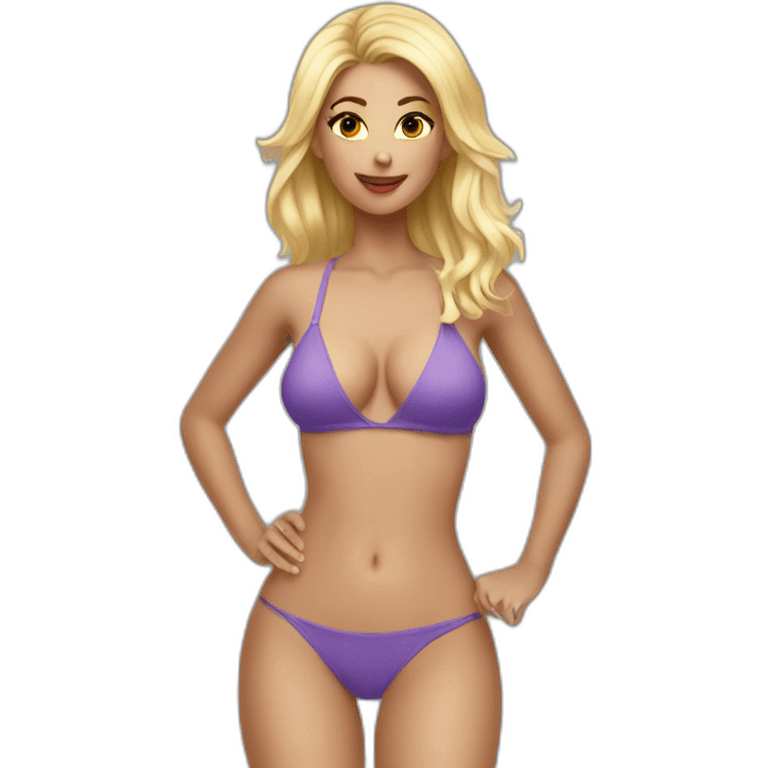 sexy blonde in swimsuit emoji