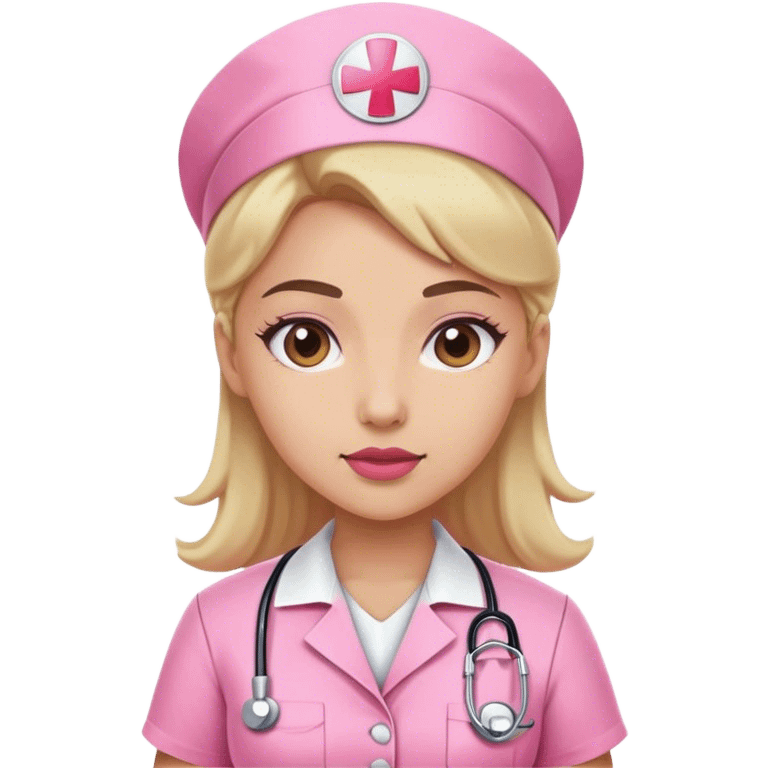 pink nurse emoji