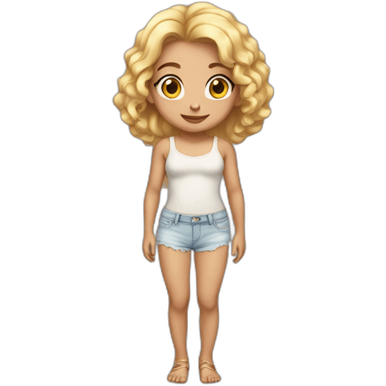 fullbody female young child girl light skin underwear cute adorable sweet emoji