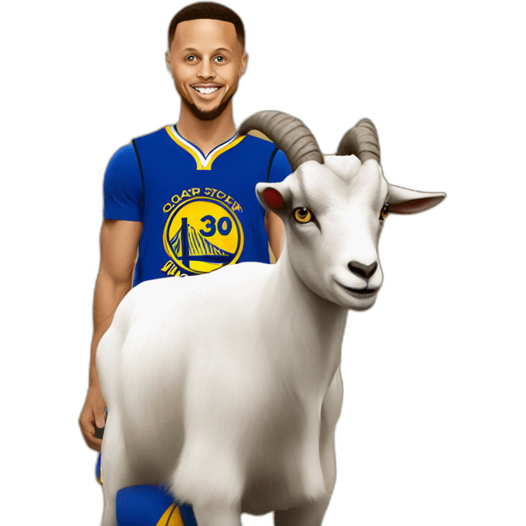 stephen curry with a goat emoji