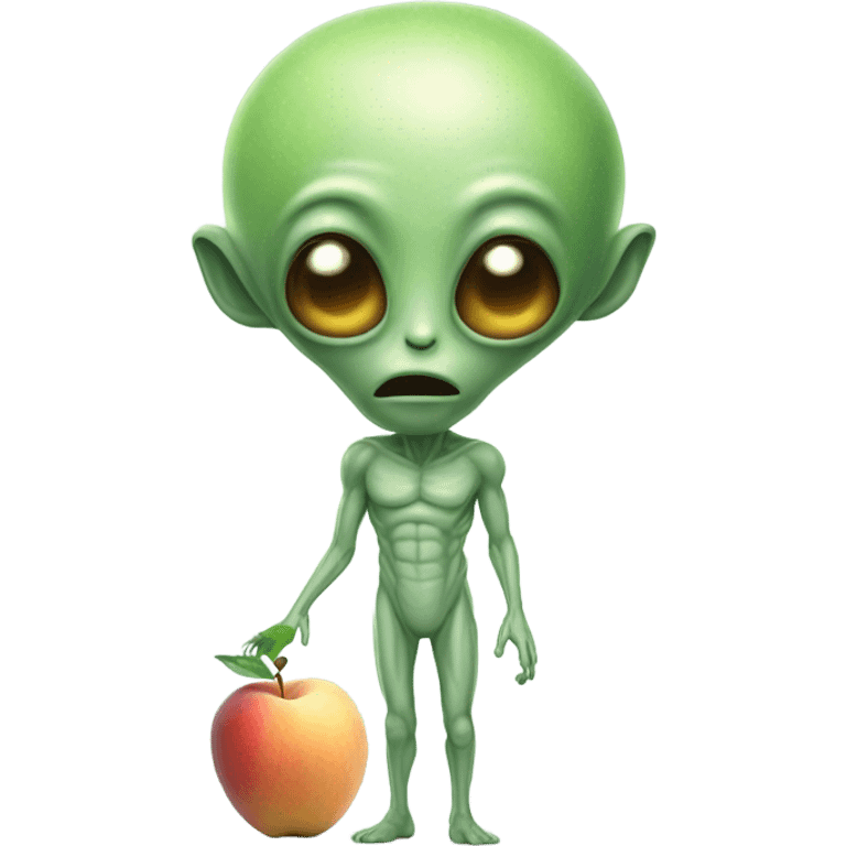 A alien Apple a man with peach emoji