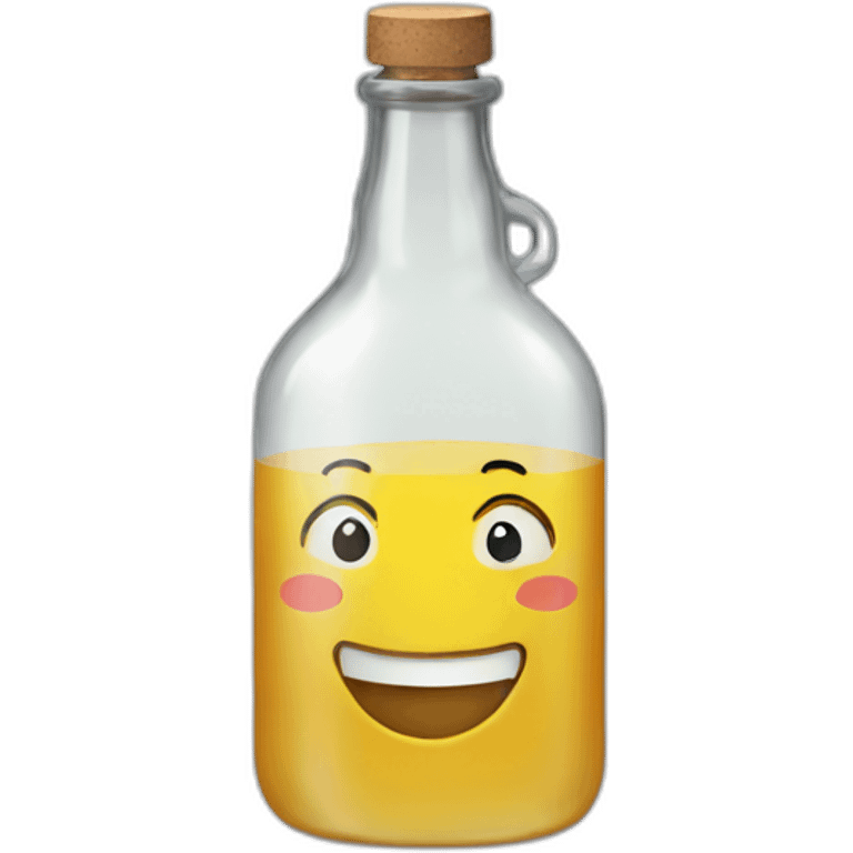 Smiling bottle emoji