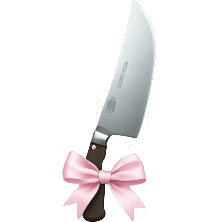 knife with pale pink bow emoji