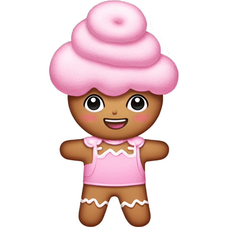 cotton candy, gingerbread girl emoji