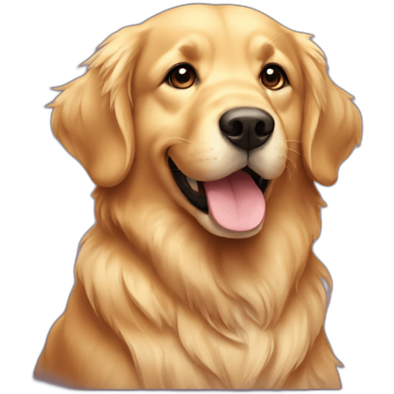 golden retriever cute emoji