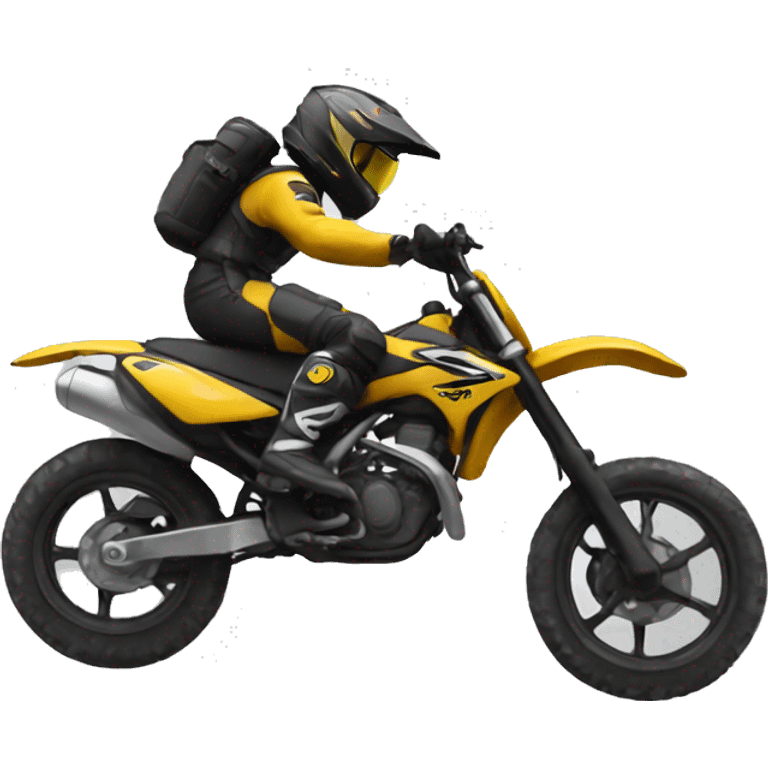 Black Motocross Weelie  emoji