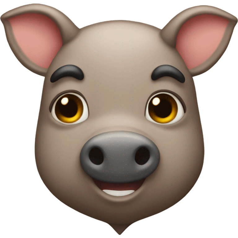 Corazón con cabeza de cerdo en su interior  emoji