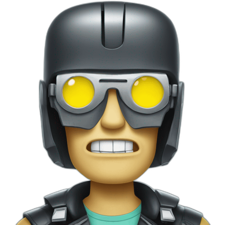 The terminator in a SpongeBob SquarePants costume emoji