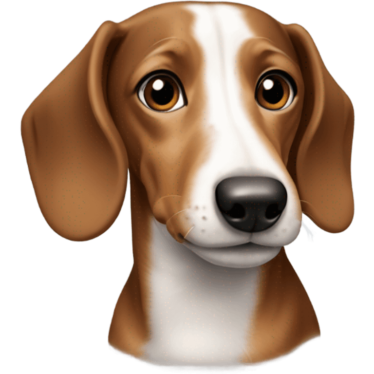 dachshund white and brown emoji