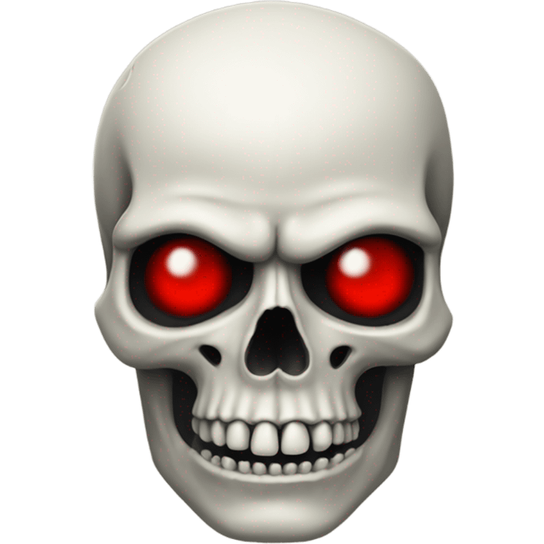 detailed skull with red eyes emoji