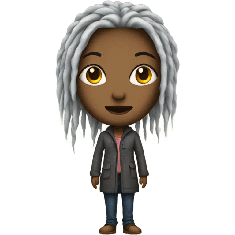 Dread head woman standing emoji