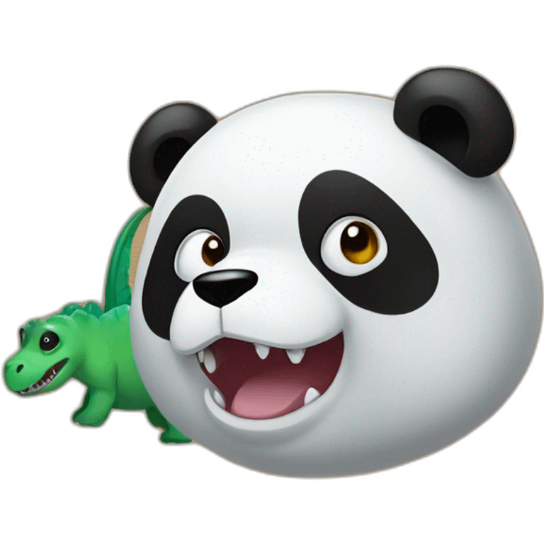 A panda bear mixed with a dinosaur emoji