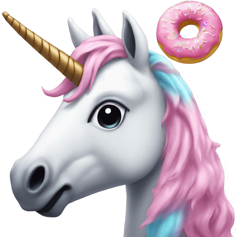 unicorn eating donut emoji