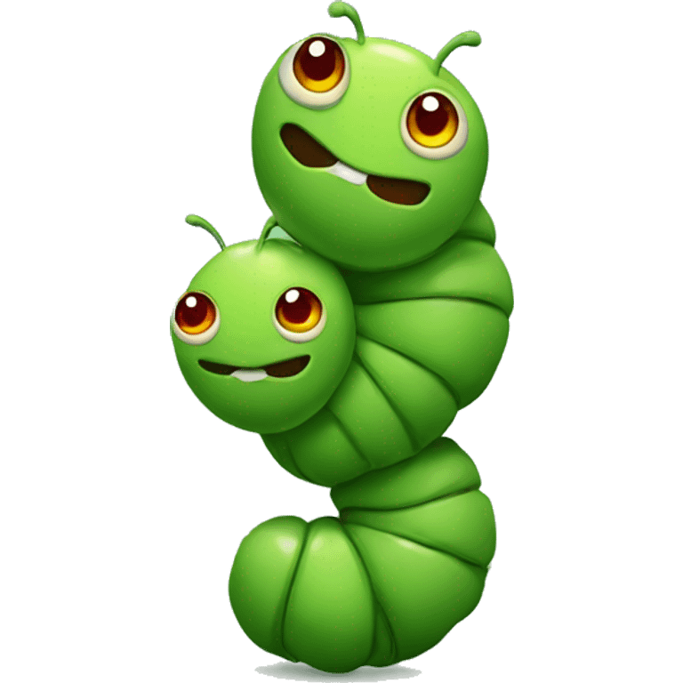 Caterpillars hugging emoji