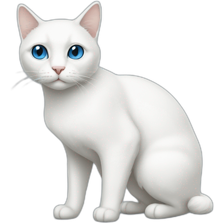 white-cat-with-stripes-eyes-blue-full-body emoji