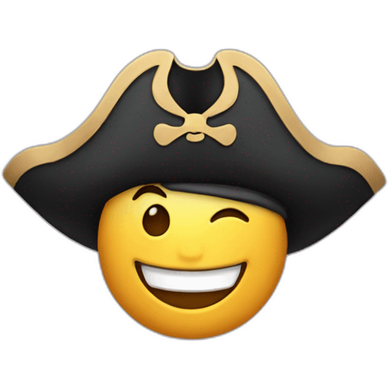 a happy pirate head emoji