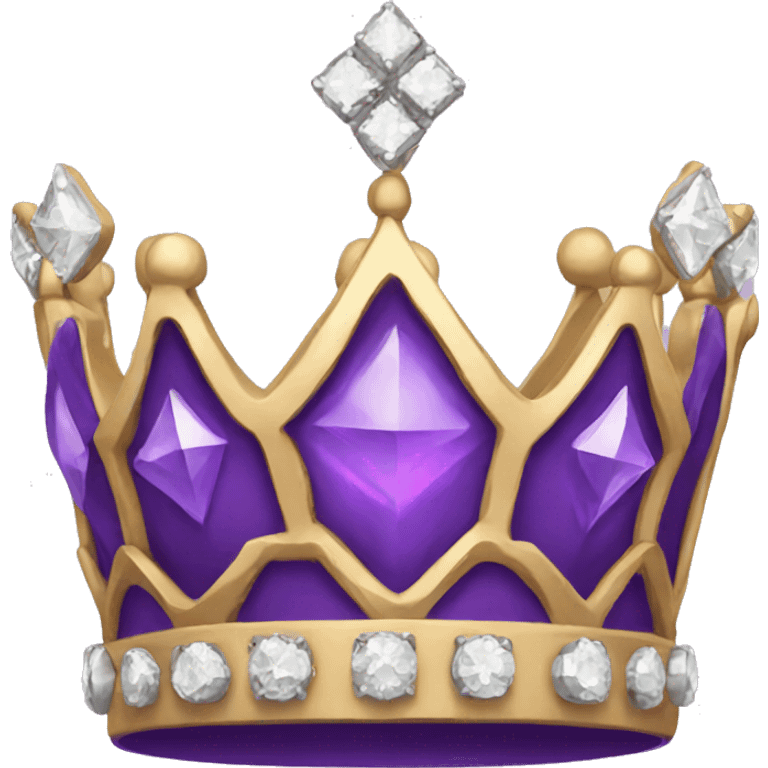 Purple crown with diamonds  emoji