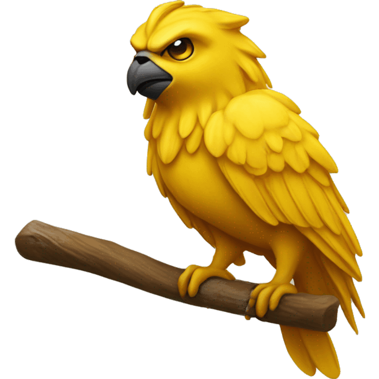 Canary upon lion emoji