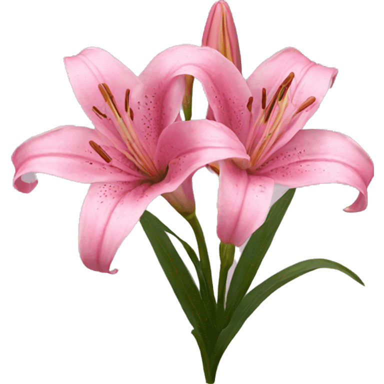 Pink lilies emoji