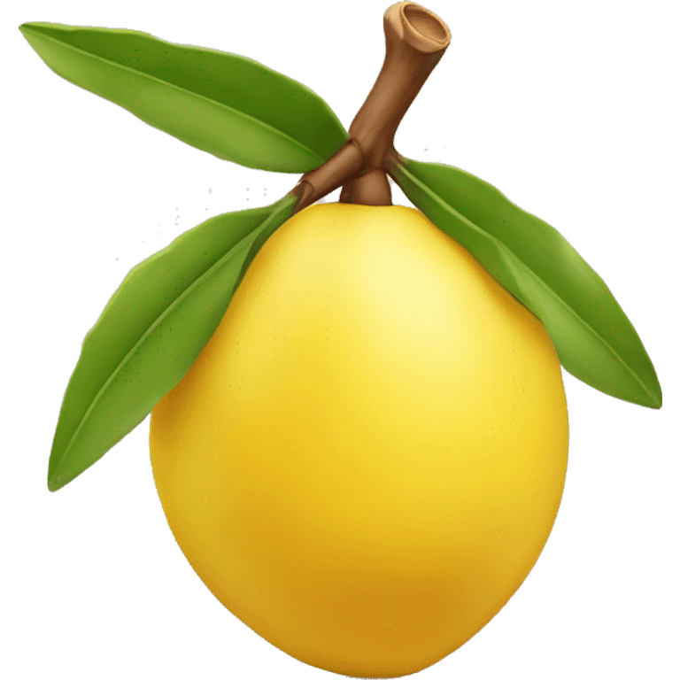 single yellow argan fruit emoji