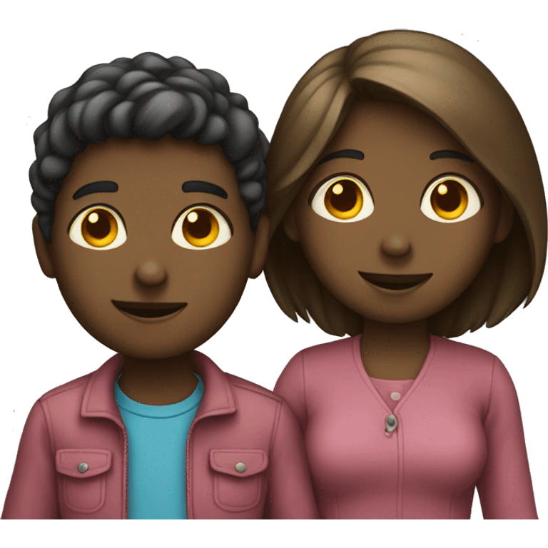 boy and girl holding habds emoji