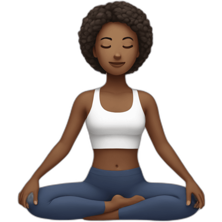 femme faisant du yoga emoji