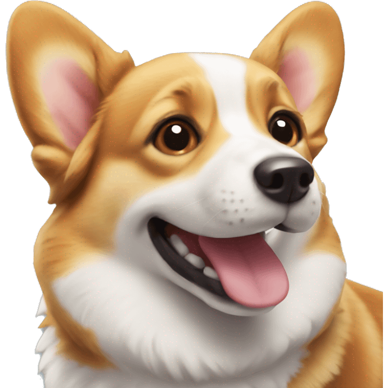 corgi with smile emoji