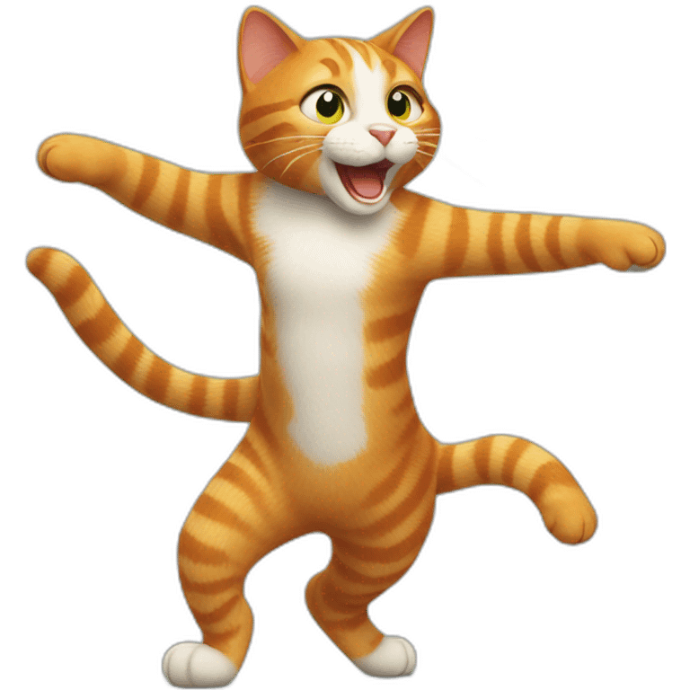 Ginger cat dancing emoji