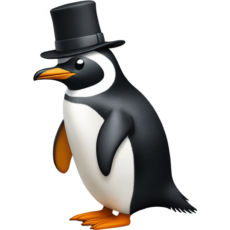 Penguin with a hat emoji