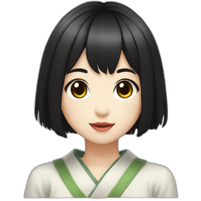 short-black-haired-Japanese-idol-girl emoji