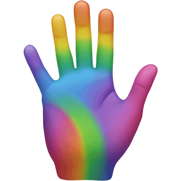 Rainbow hands emoji