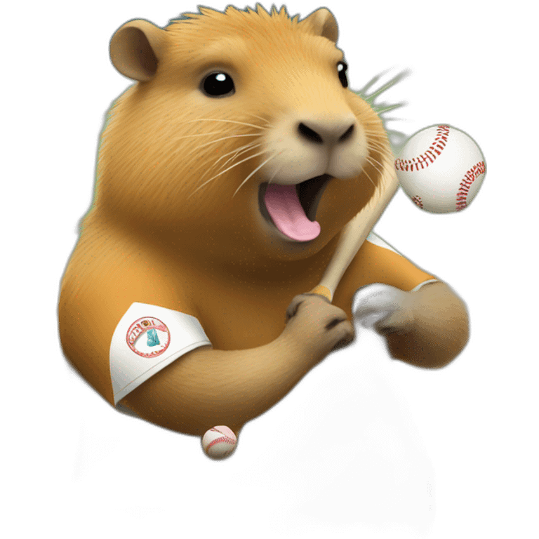 capybara playing baseball emoji