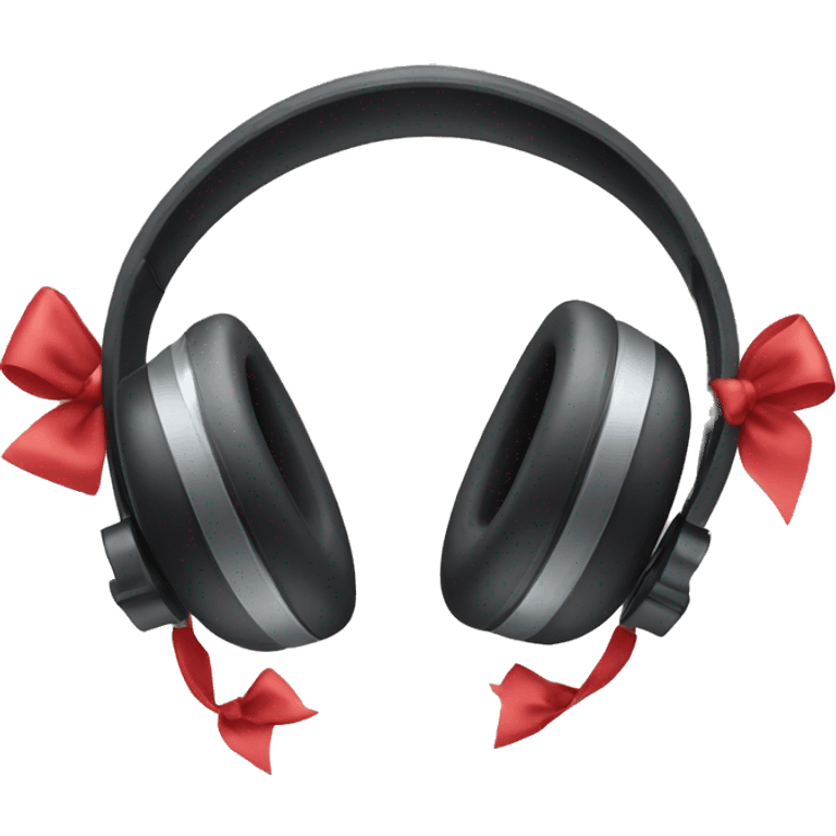 headphones with bows emoji