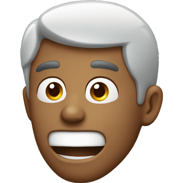 man with open mouth, side view emoji