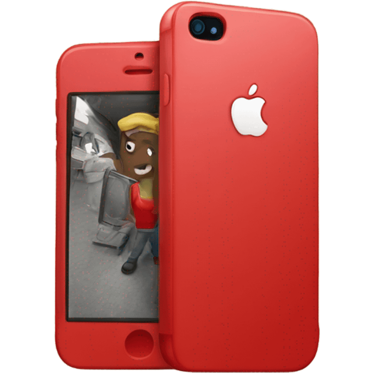 red iPhone emoji