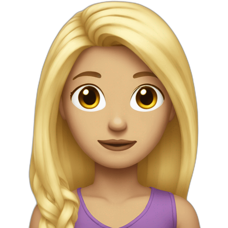 blonde au long cheveux emoji