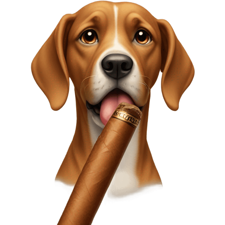 Dog smoking a cigar  emoji