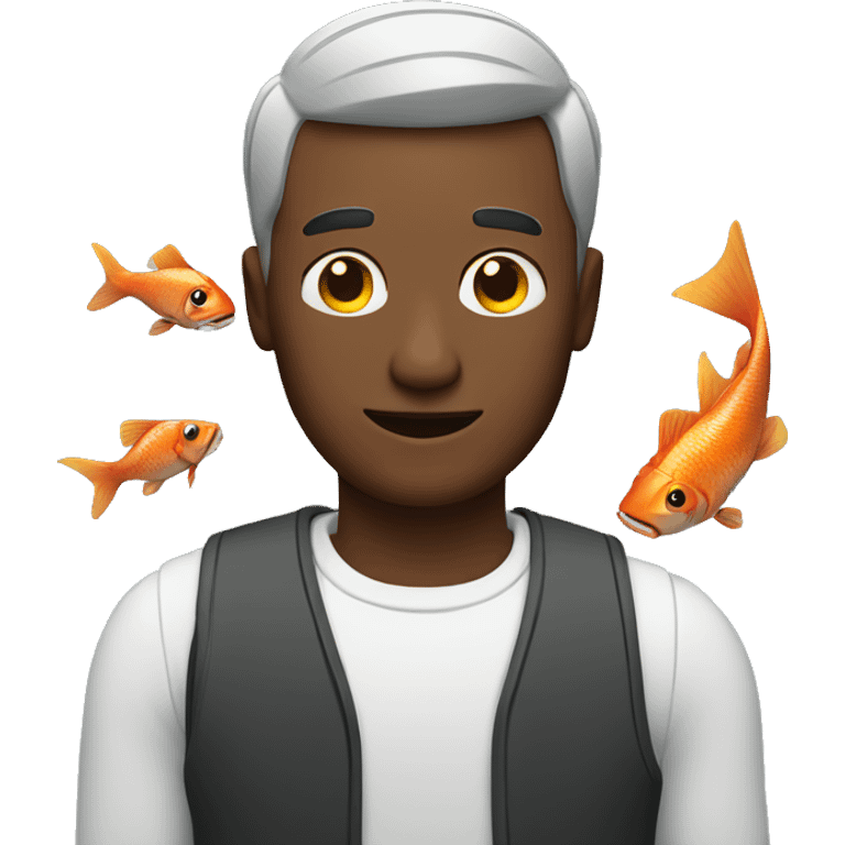 Man with fish emoji